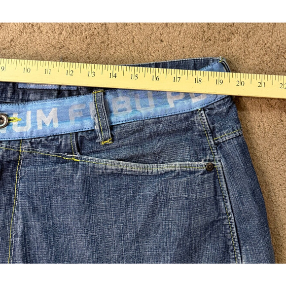 Vintage Platinum Fubu Fat Albert Jean Shorts Jorts Men 38x14 Collaboration RARE - Picture 7 of 11